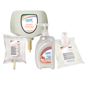 Enriched lotion soap products