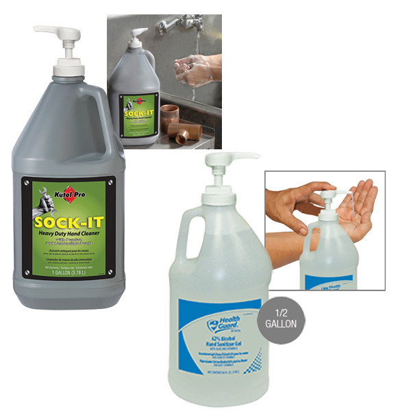 Soap & sanitizer pump gallons